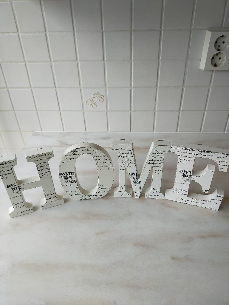 Home en Love Letters, Ophalen, 15 cm, Hout, Decoratieobject
