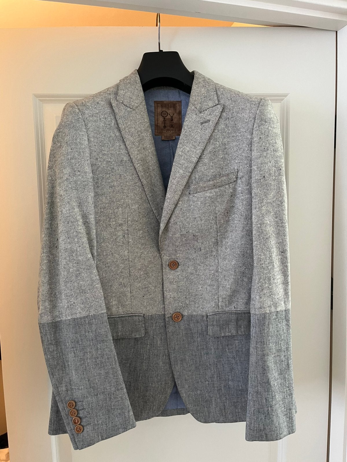 Stijlvol Pearly King colbert | medium | maat 48, Ophalen of Verzenden, Zo goed als nieuw, Maat 48/50 (M), Grijs