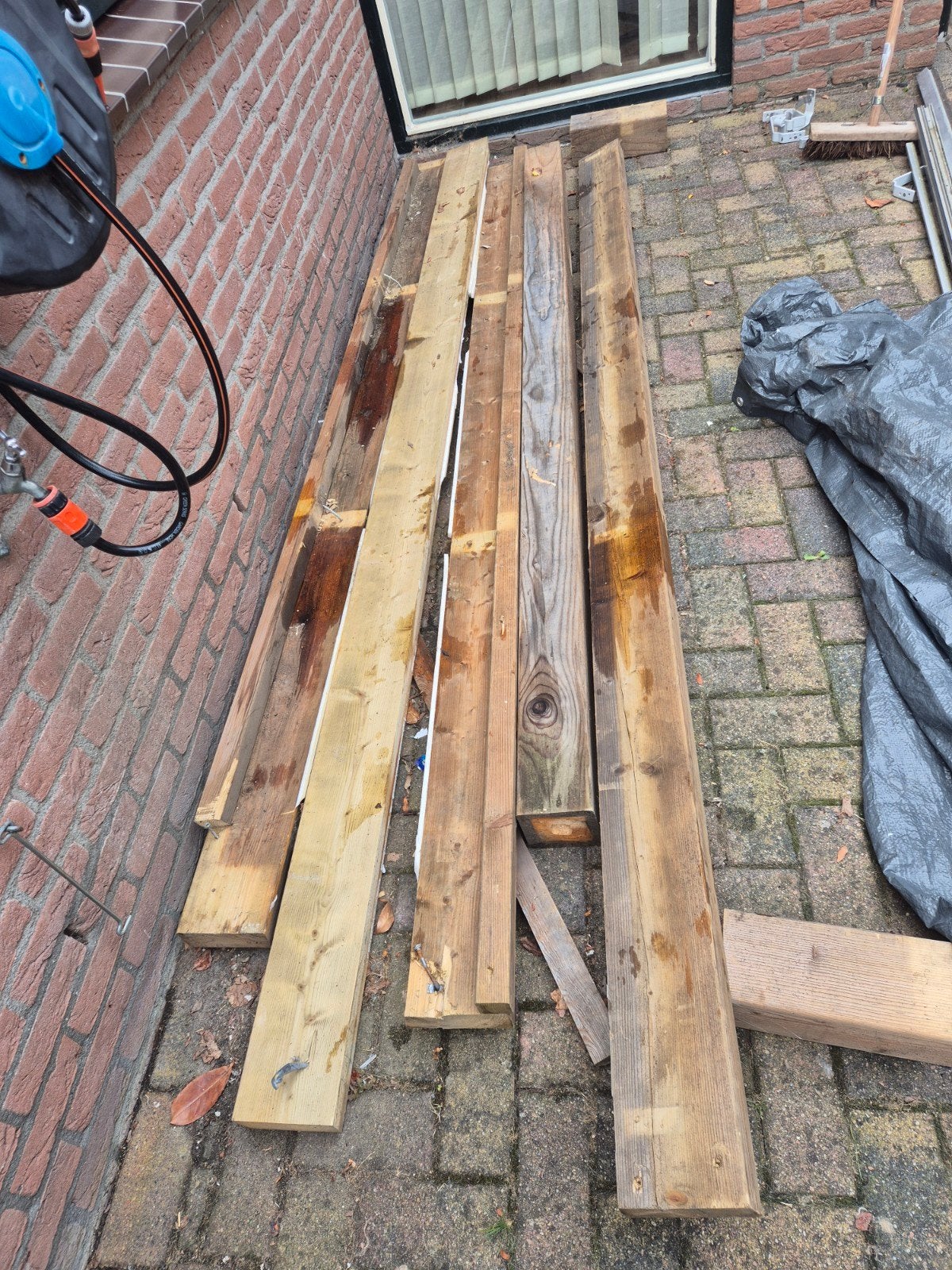hout gratis, Ophalen of Verzenden, Minder dan 180 cm, Palen