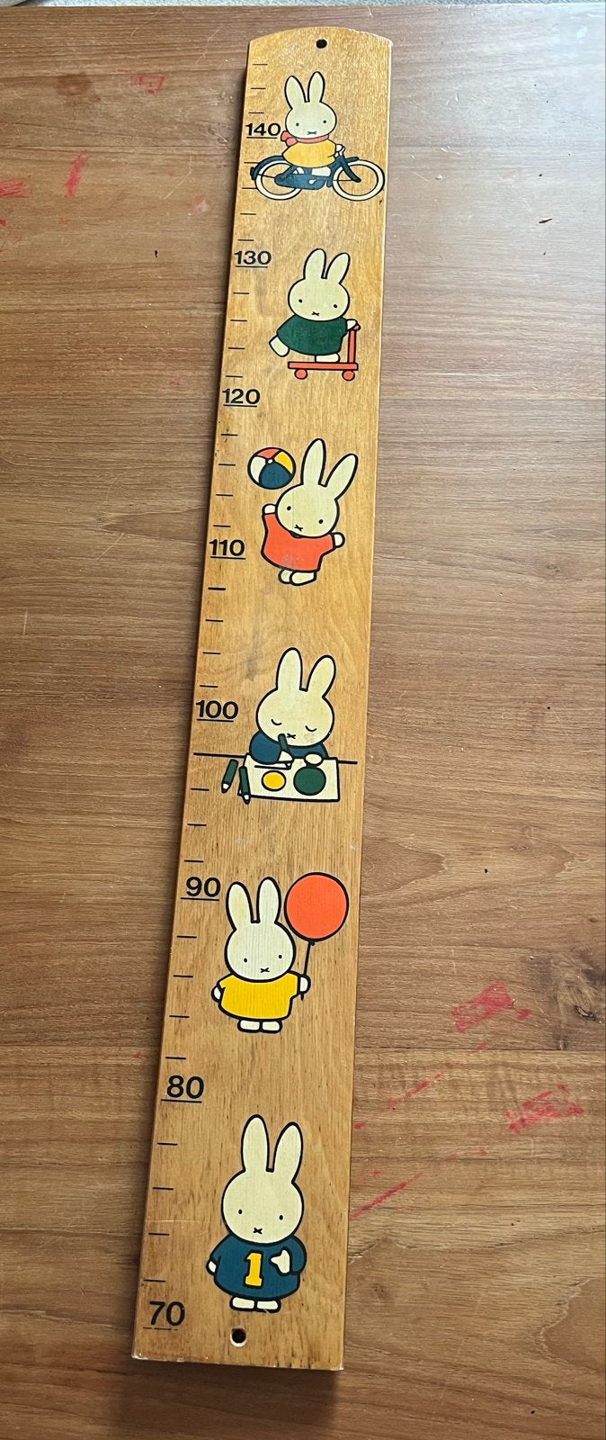 Vintage Nijntje groeimeter - Houten kinder groeimeter, Ophalen of Verzenden, Gebruikt