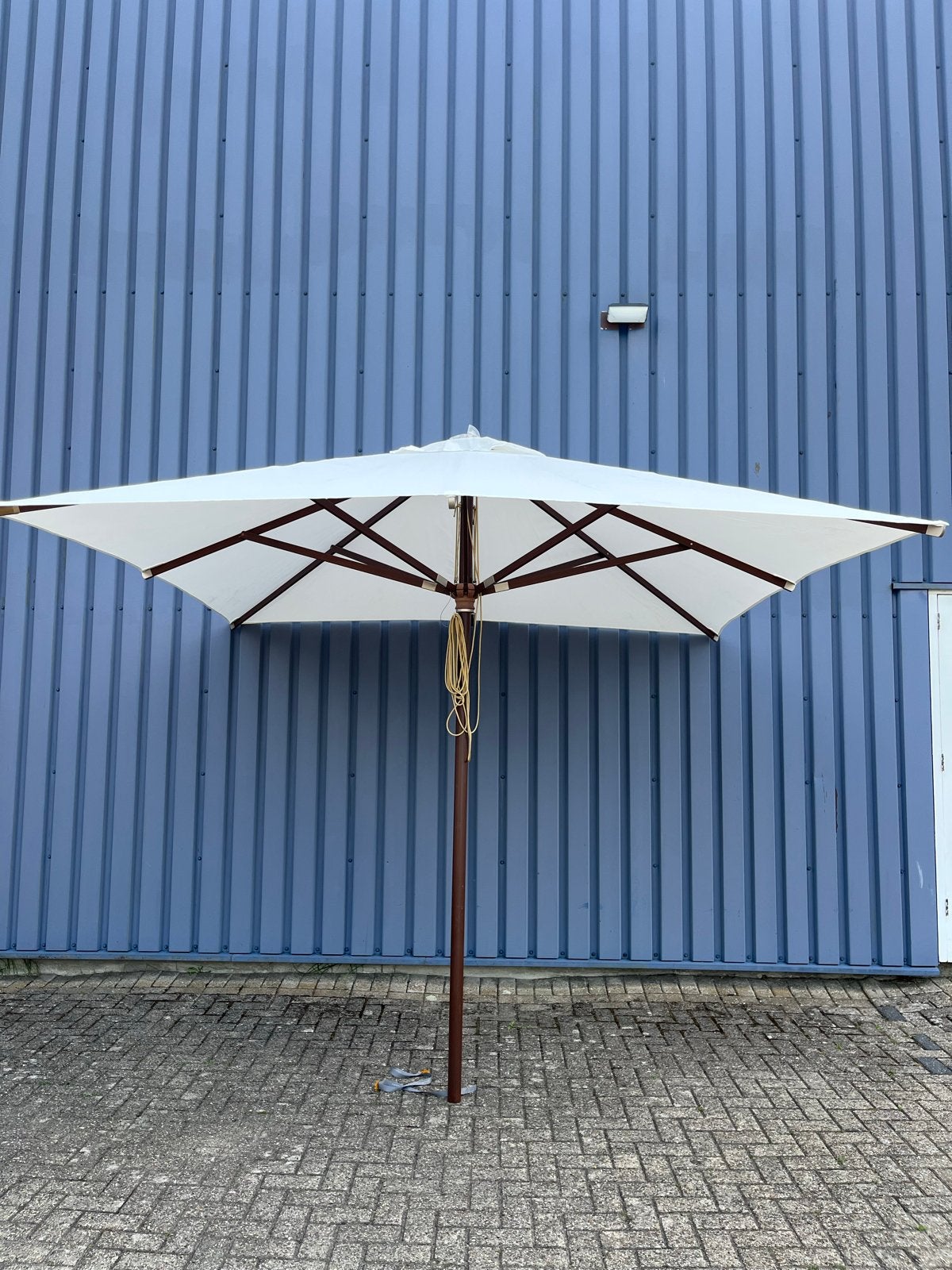 Ezpeleta Parasol 300x300cm Eucalyptus FSC UPF 80, Ophalen, Nieuw, 3 tot 4 meter, Stokparasol