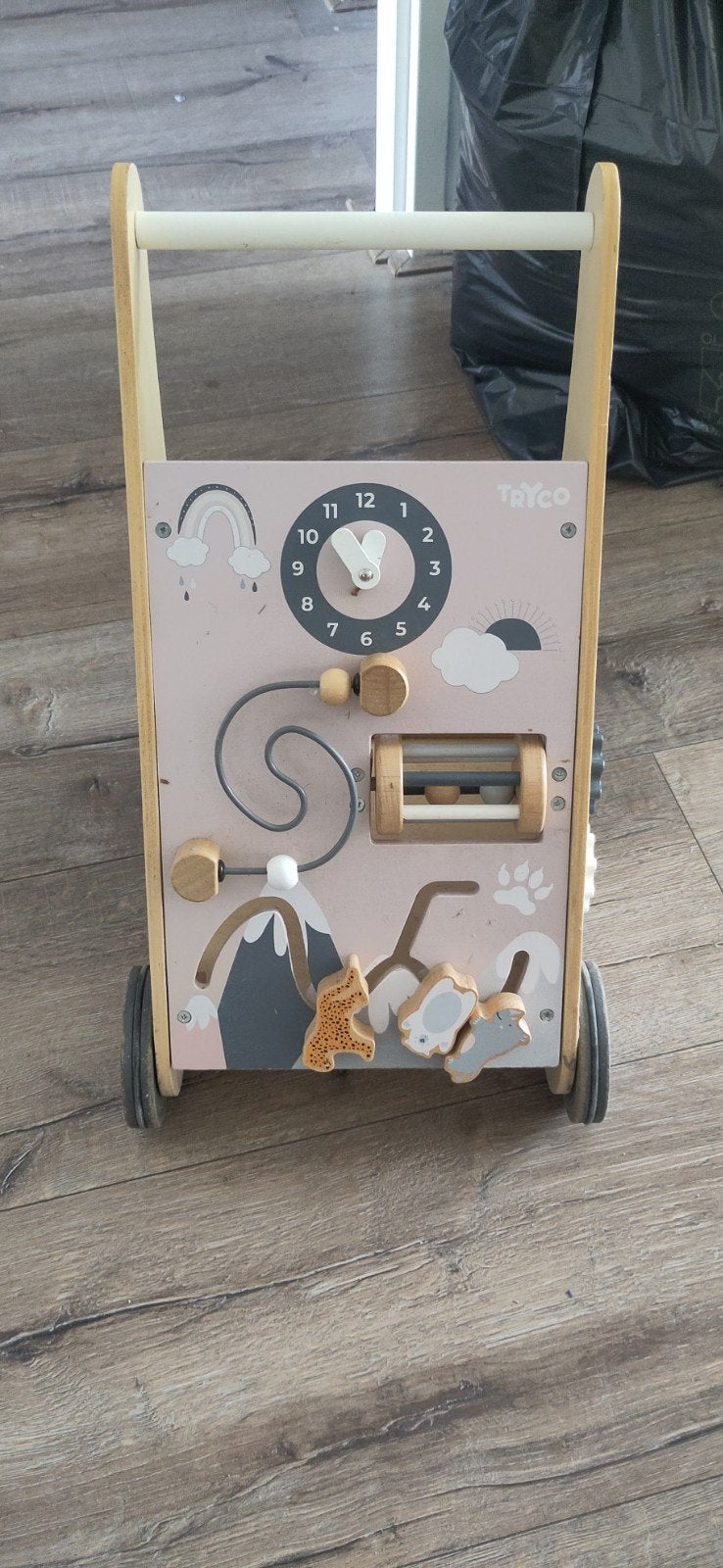 Houten loopwagen met activiteitenpaneel, Ophalen, Gebruikt, Overige typen, Met wieltjes