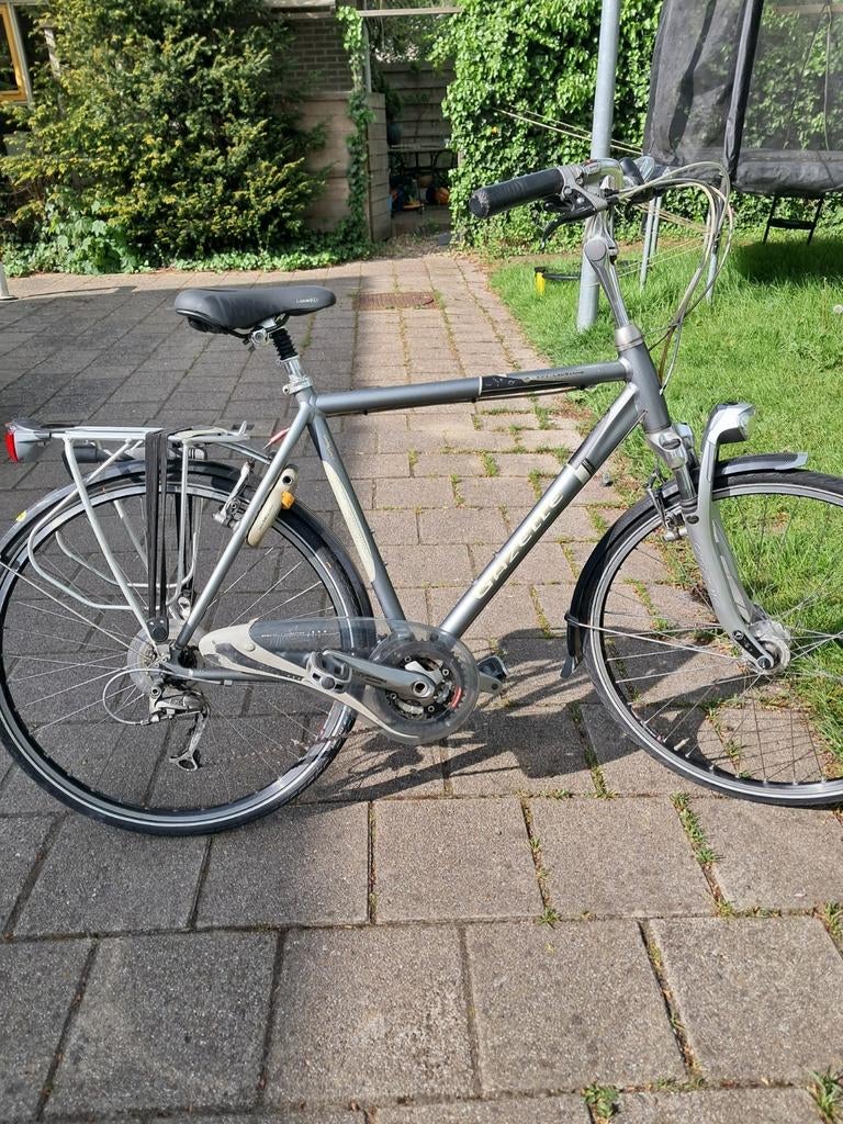 Gazelle Lausanne hybride Goldline 57cm 27versnellingen!, 28 inch, Vering, Velgrem, Ophalen of Verzenden