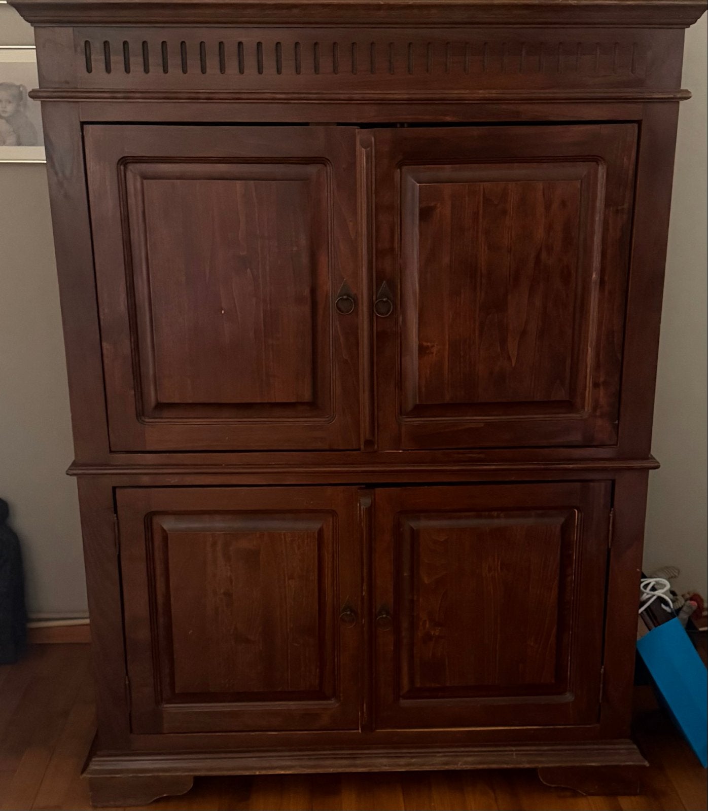 Mooie houten computerkast, Ophalen, Gebruikt, 70 tot 120 cm, 170 cm of meer
