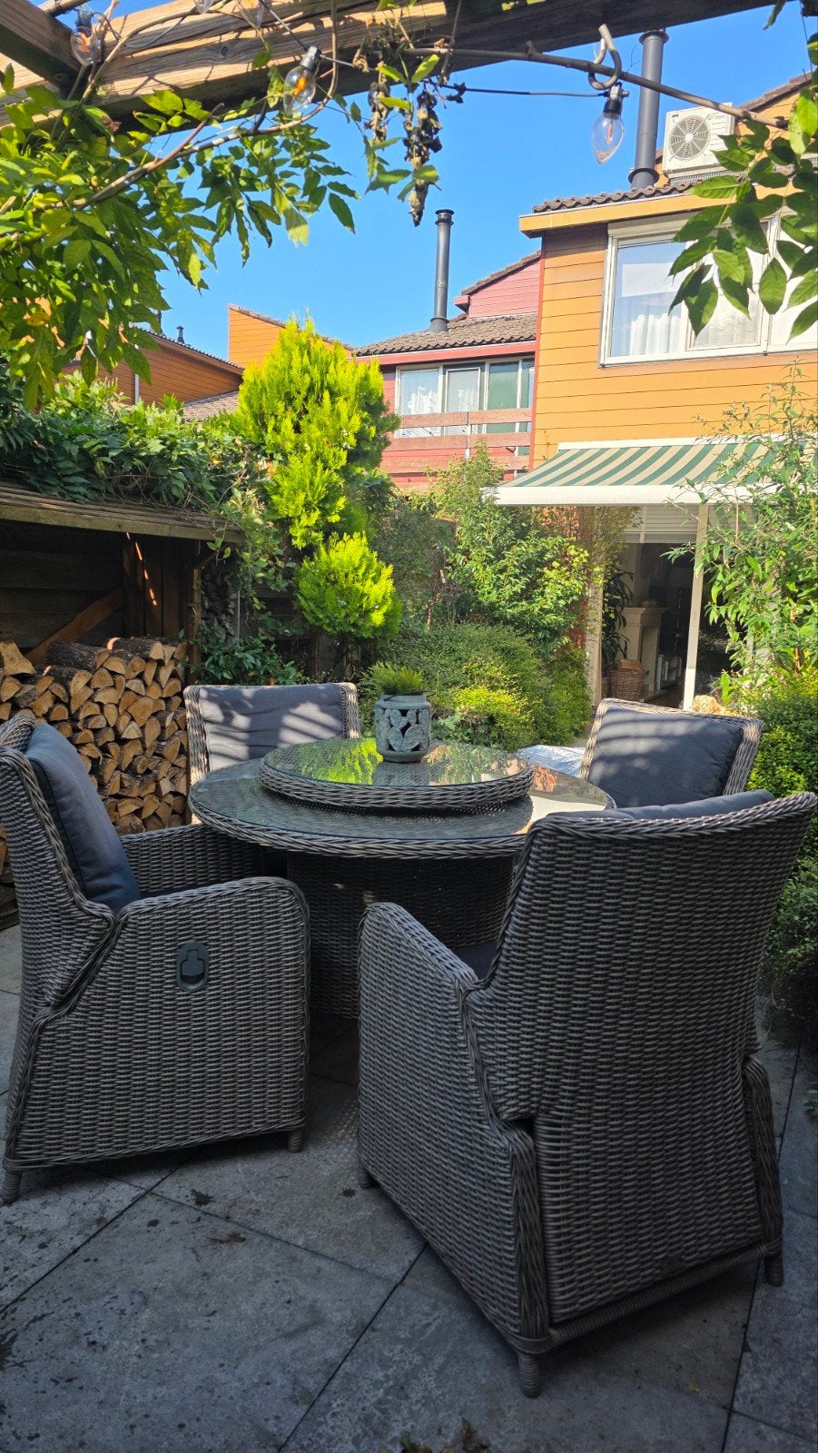 AVH lounge dining set / tuinset met verstelbare stoelen, Ophalen, Zo goed als nieuw