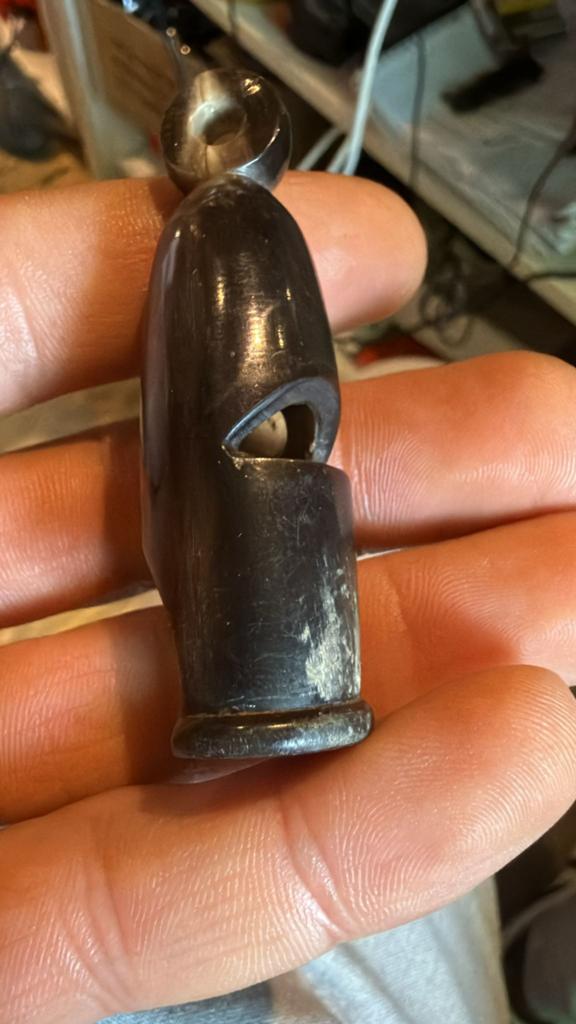 Hoornfluitje, Ophalen of Verzenden, Zo goed als nieuw, Zilver, Overige materialen