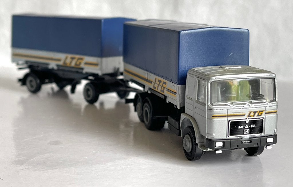 Herpa exclusiv:  MAN Hz met afzetbakken "LTG", Ophalen of Verzenden, Zo goed als nieuw, Bus of Vrachtwagen, Herpa