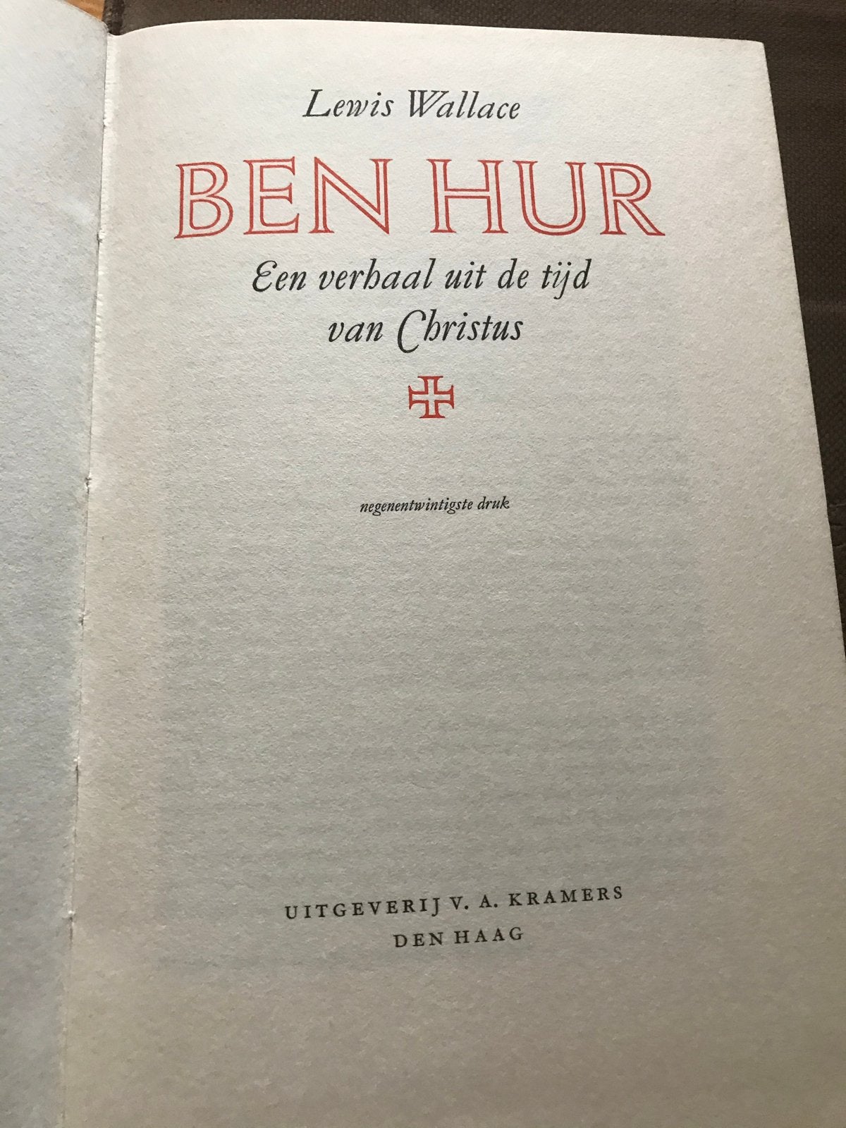 Ben Hur Lewis Wallace, Boeken, Ophalen of Verzenden, Gelezen