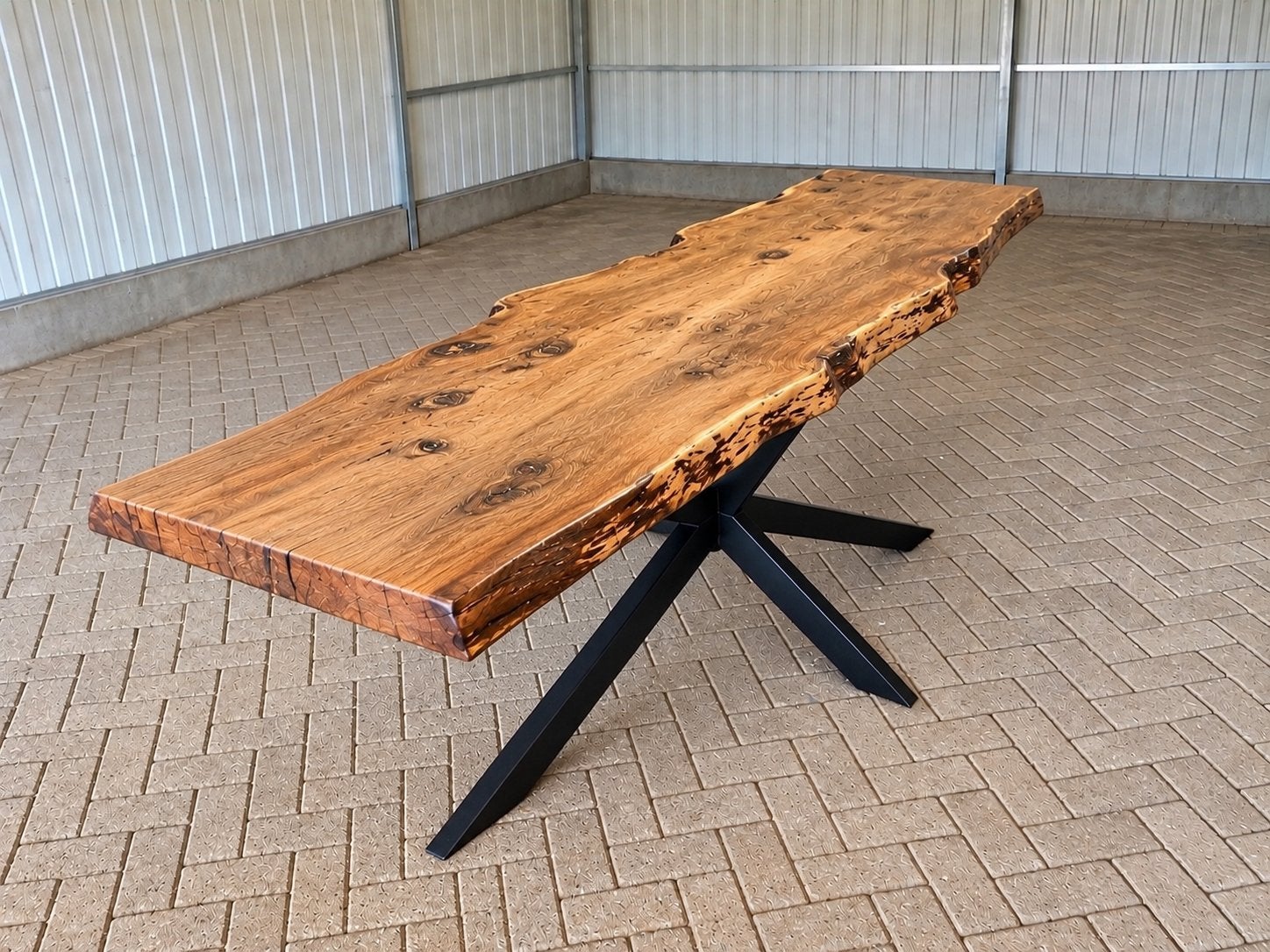 Foto 3 van Aanbieding !! Unieke 3 m tafel – Oud Europees eiken