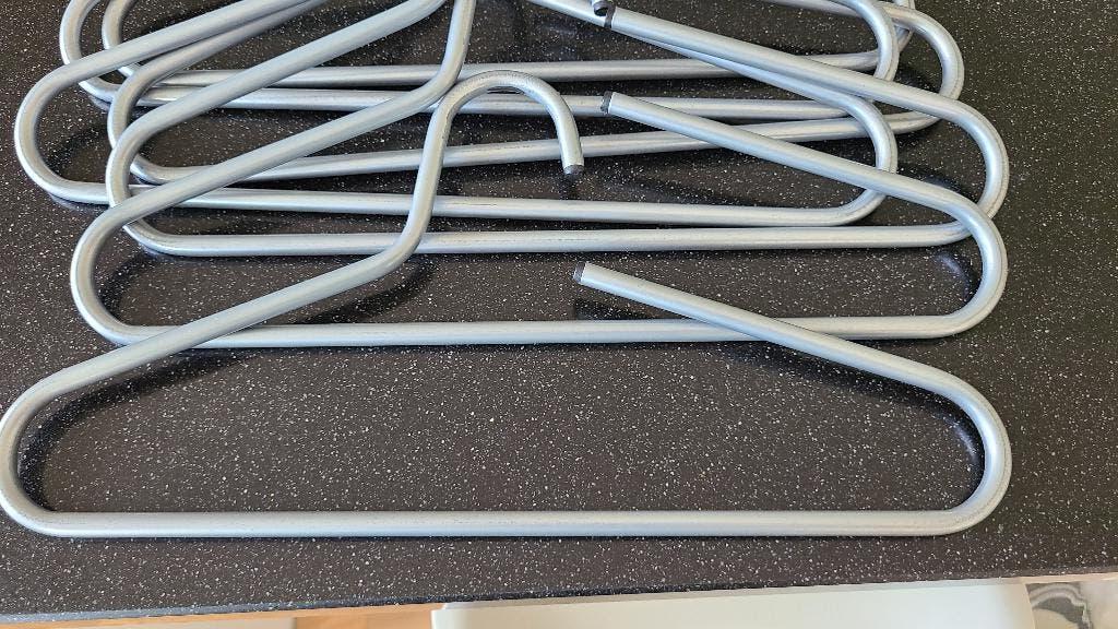 Kapstok jas hangers 10 stuks, metaal, Gebruikt, Ophalen of Verzenden, Zilver, Metaal