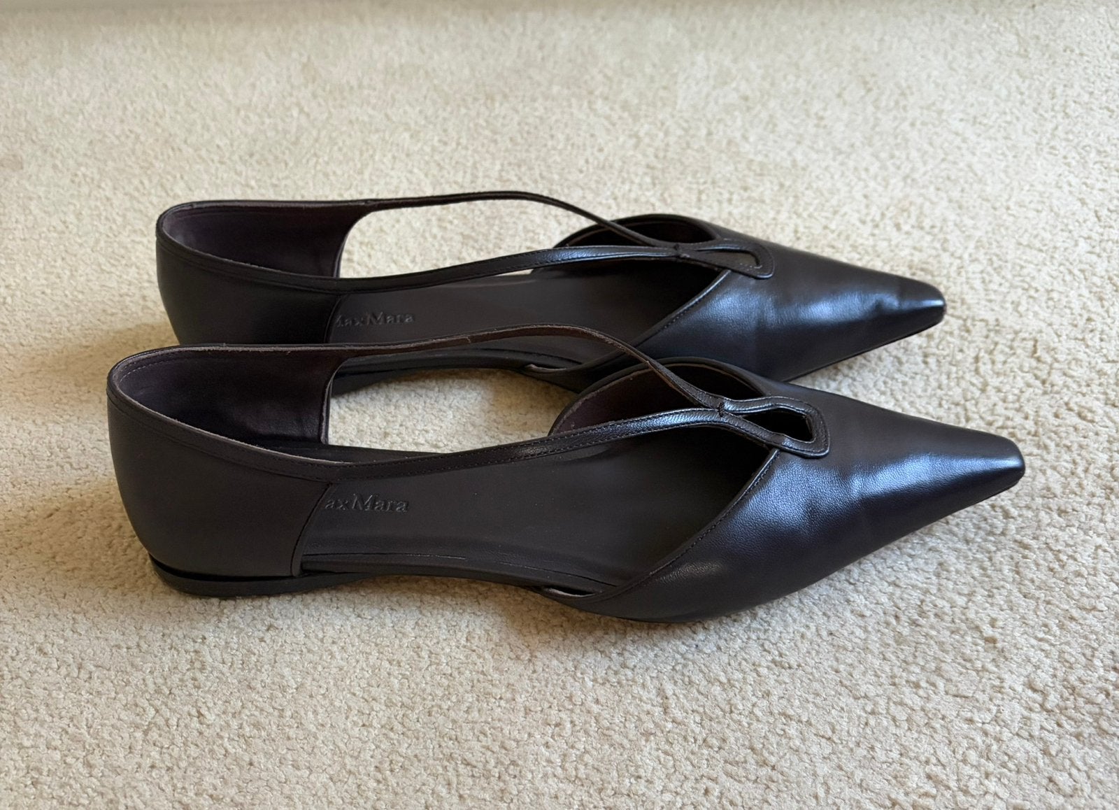 Max Mara schoenen, Bruin, Zo goed als nieuw, Ballerina's, Ophalen of Verzenden