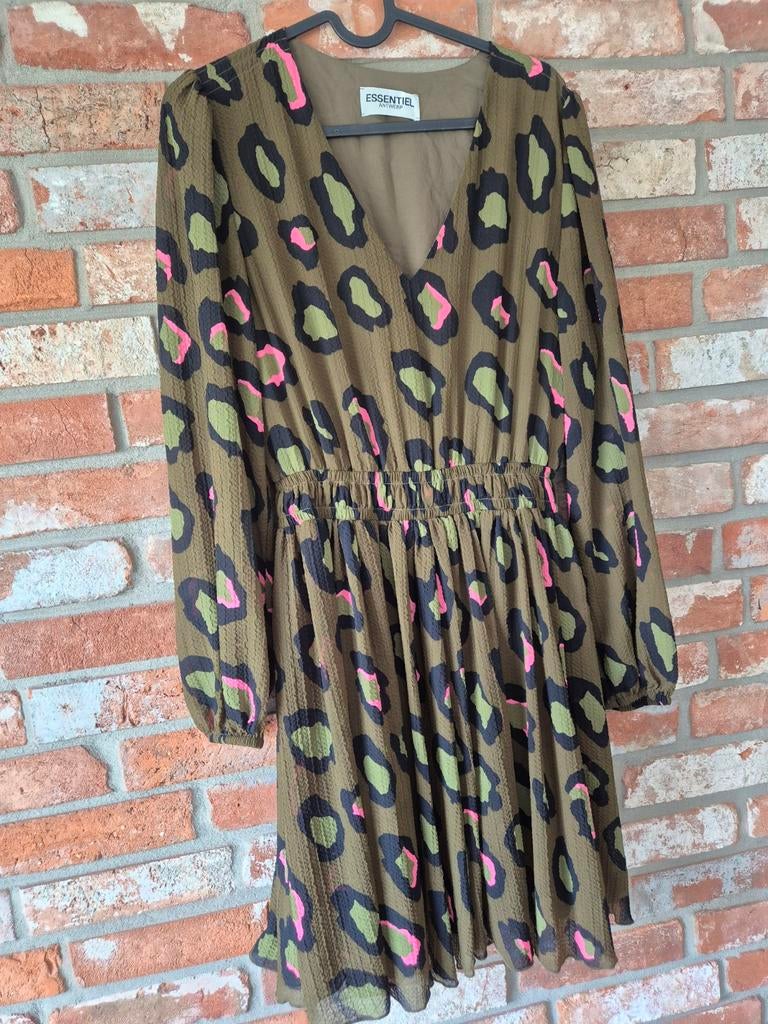 Essentiel Antwerp jurk maat 34 - Leopard print, Kleding | Dames, Jurken, Ophalen of Verzenden, Zo goed als nieuw, Essentiel Antwerp