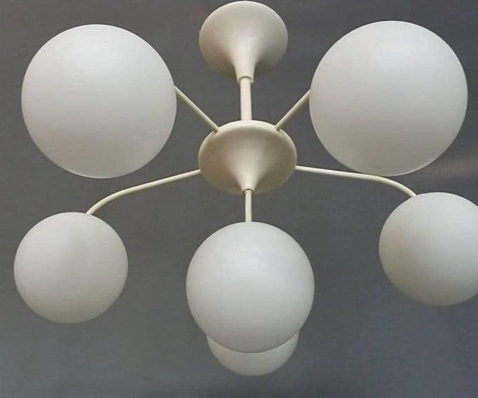 Vintage lamp, Ophalen, Gebruikt, Glas, E14 (klein)