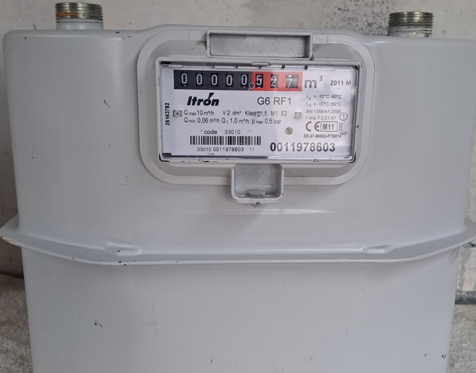 itron gasmeter tussenmeter  nieuw, Ophalen of Verzenden, Nieuw