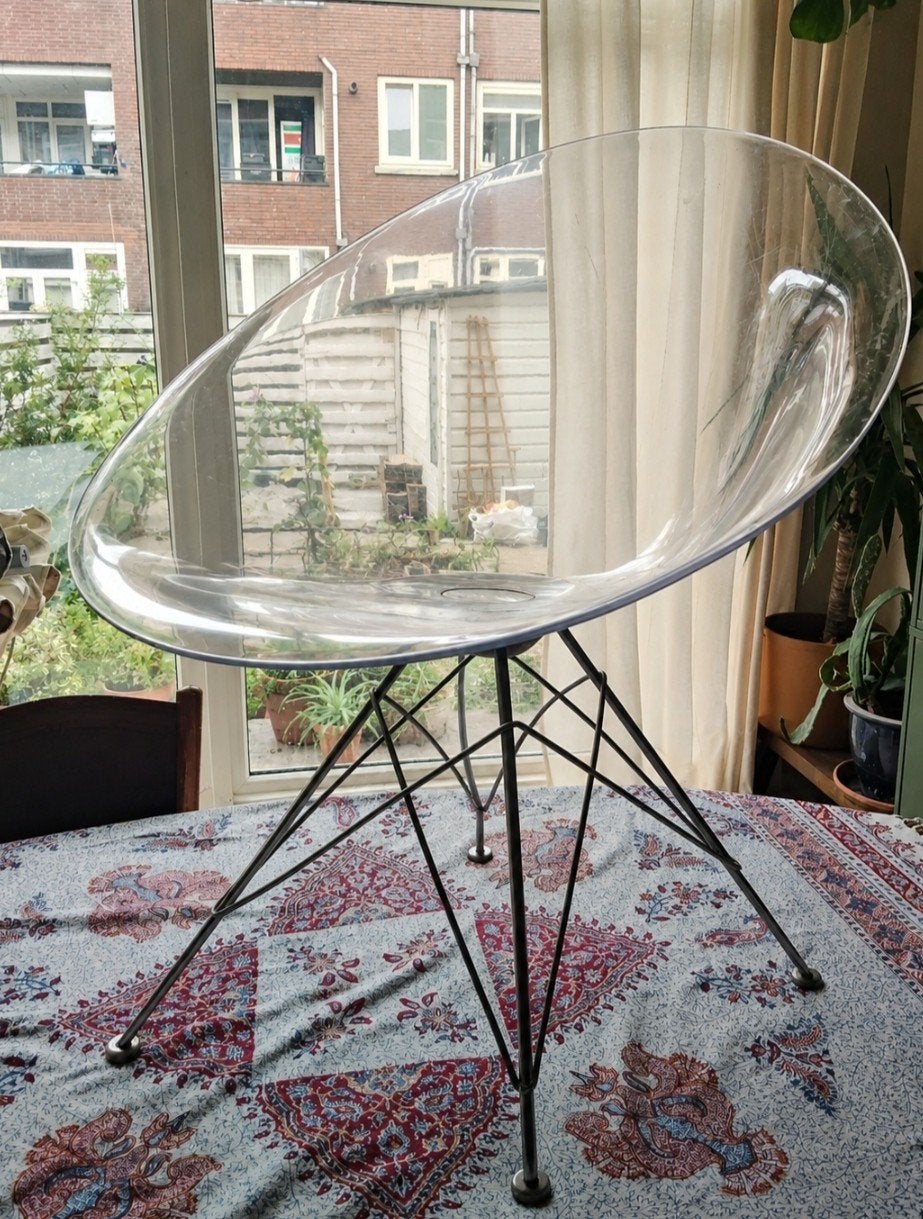 4 Kartell Eros eetstoelen van Philippe Starck, Huis en Inrichting, Stoelen, Ophalen, Gebruikt, Overige kleuren, Kartell design