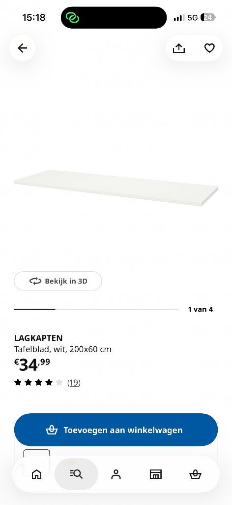 IKEA tafelblad, Huis en Inrichting, Ophalen, Gebruikt