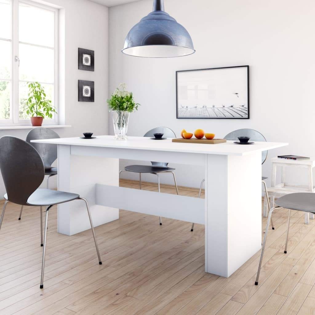 eettafel wit, vidaxl, 140x90x76, Ophalen, Nieuw, 50 tot 100 cm, Vijf personen of meer