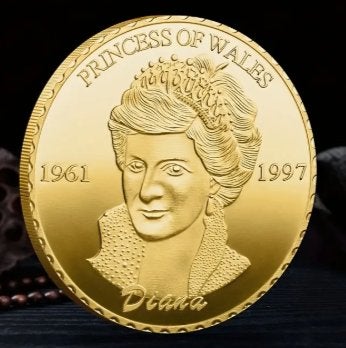 Gouden Herdenkingsmunt Prinses Diana in doosje, Verzenden, Buitenland, Munten