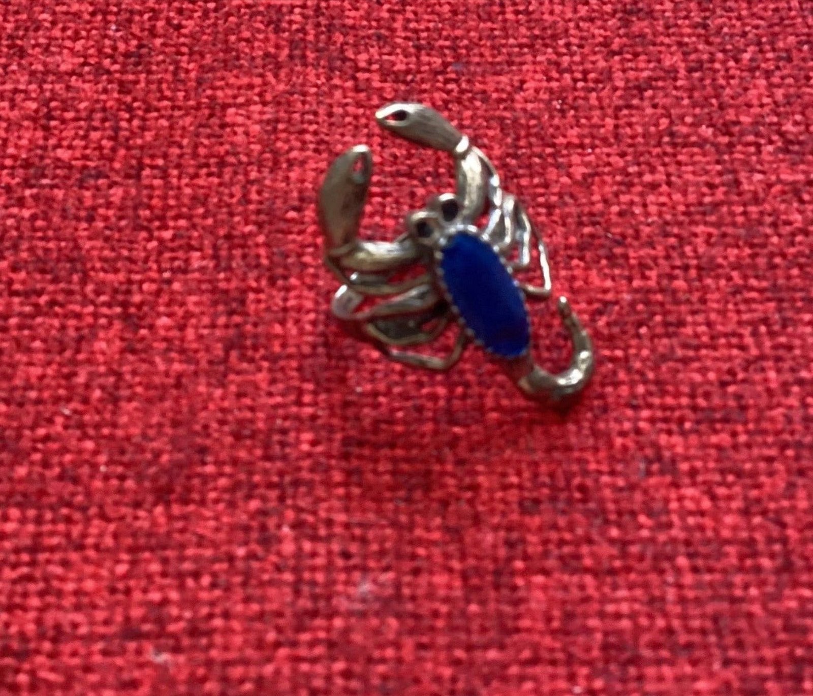 Unieke Schorpioen Ring met Blauwe Steen, Blauw, Nieuw, Ophalen of Verzenden, Dame of Heer