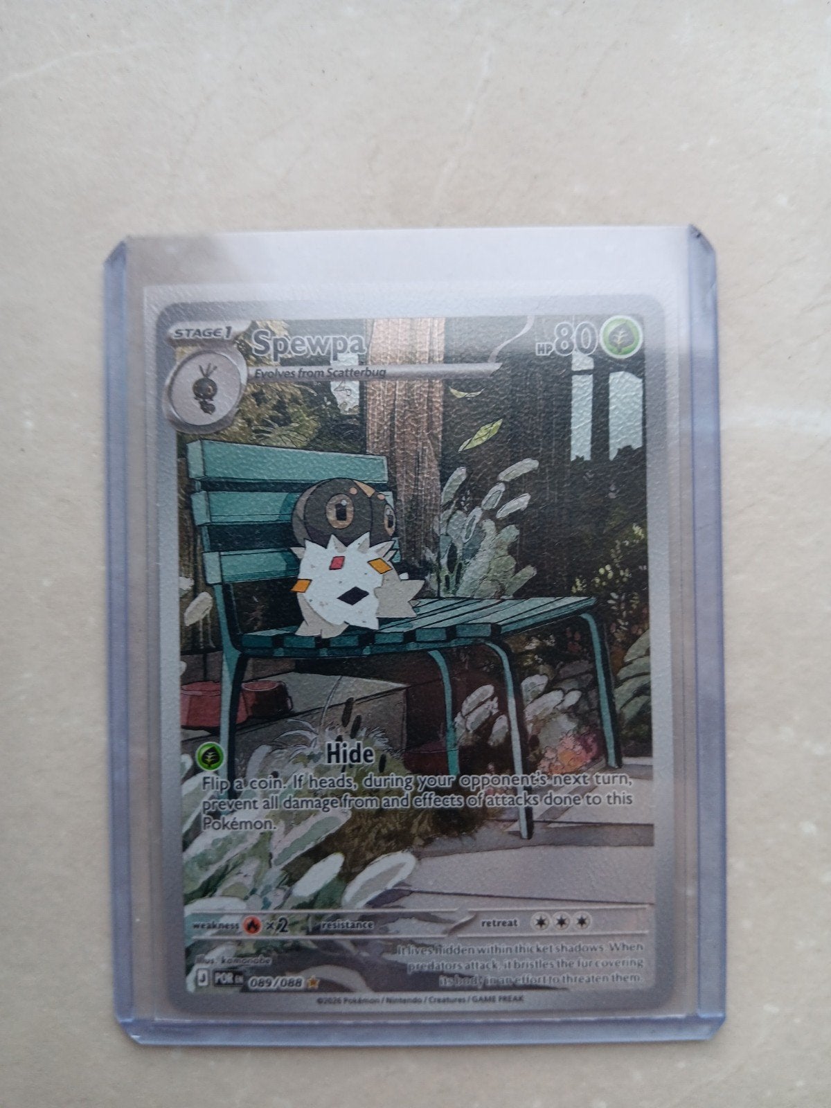 Pokemon - Spewpa, Hobby en Vrije tijd, Verzamelkaartspellen | Pokémon, Ophalen of Verzenden, Zo goed als nieuw