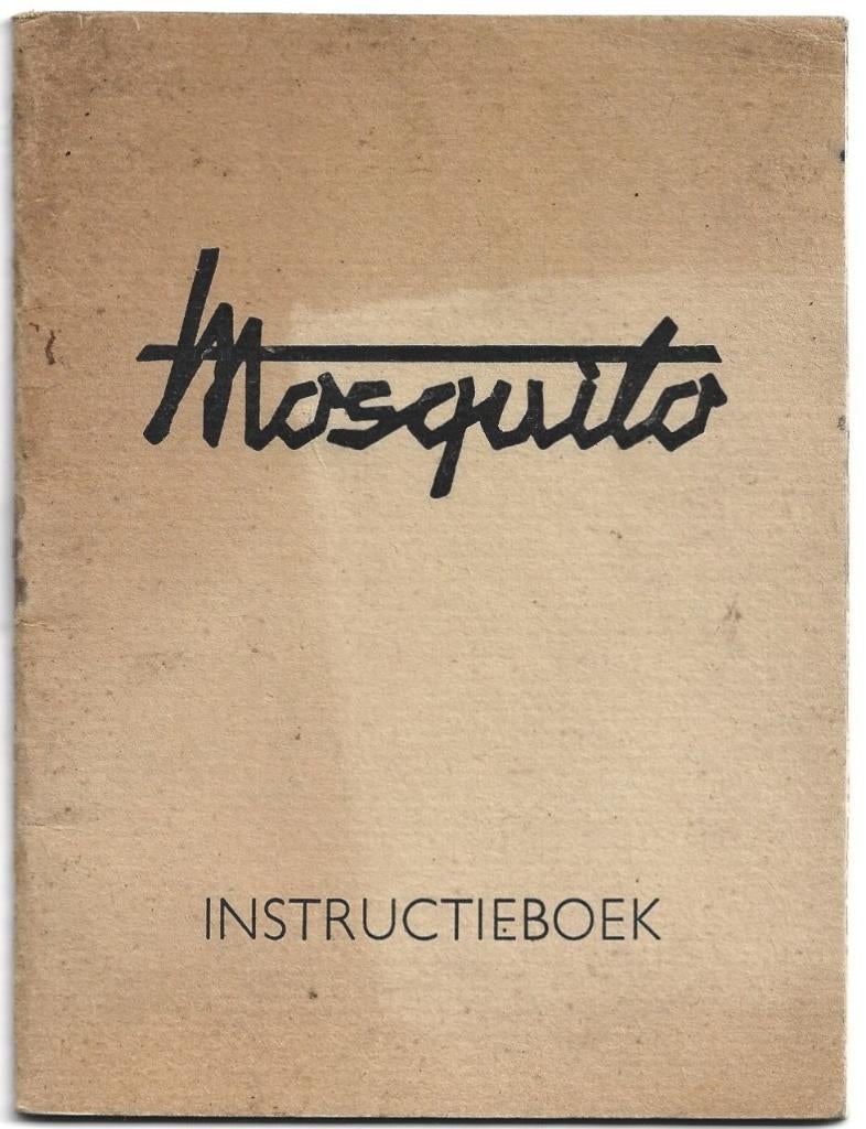 Mosquito instructieboek hulpmotor (8037z) hulpmotorrijwiel, Verzenden, Zo goed als nieuw