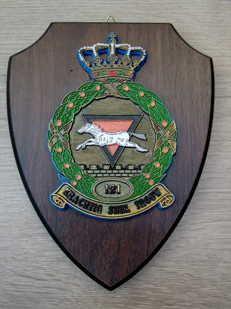 Wapenschild Koninklijke Luchtmacht 121 Squadron, Verzenden, Luchtmacht, Nederland, Embleem of Badge