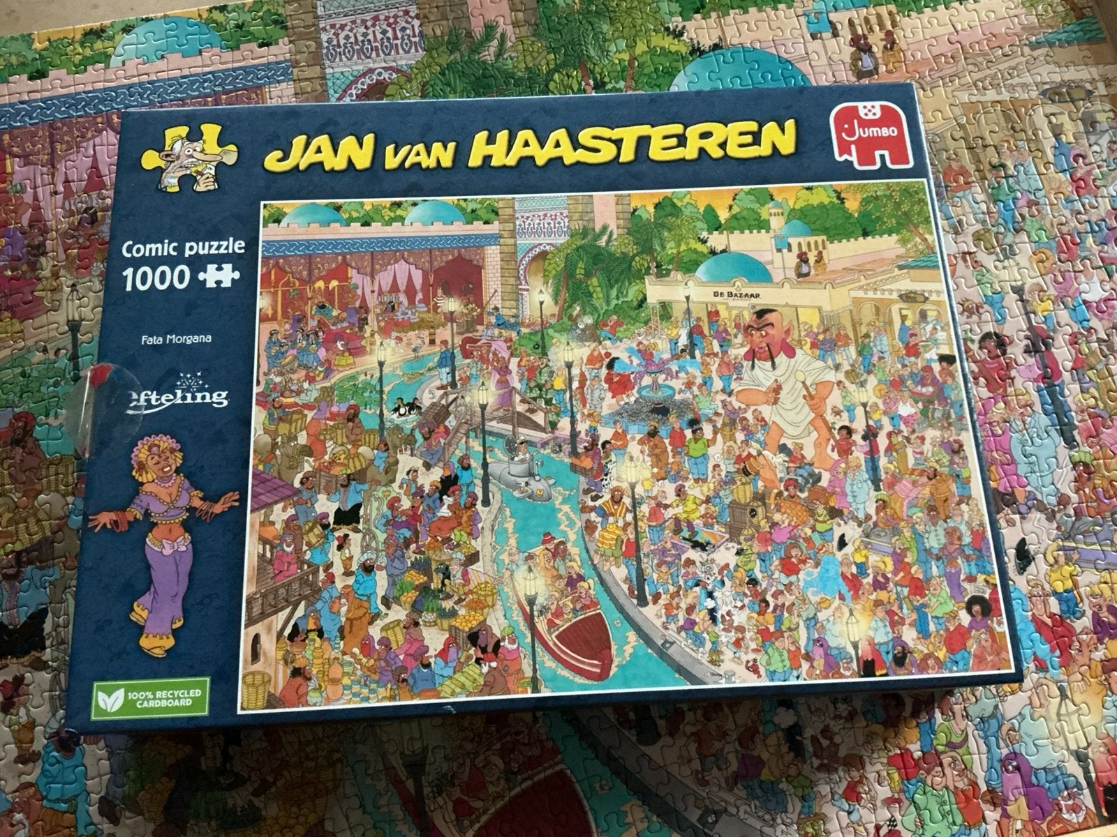 Jan van Haasteren Fata Morgana Efteling 1000 stukjes, Ophalen of Verzenden, 500 t/m 1500 stukjes, Zo goed als nieuw