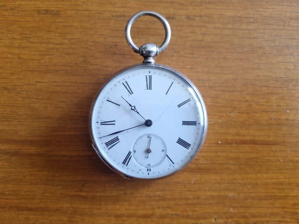 antiek zakhorloge 4 rubis, Ophalen of Verzenden, Staal, Overige merken