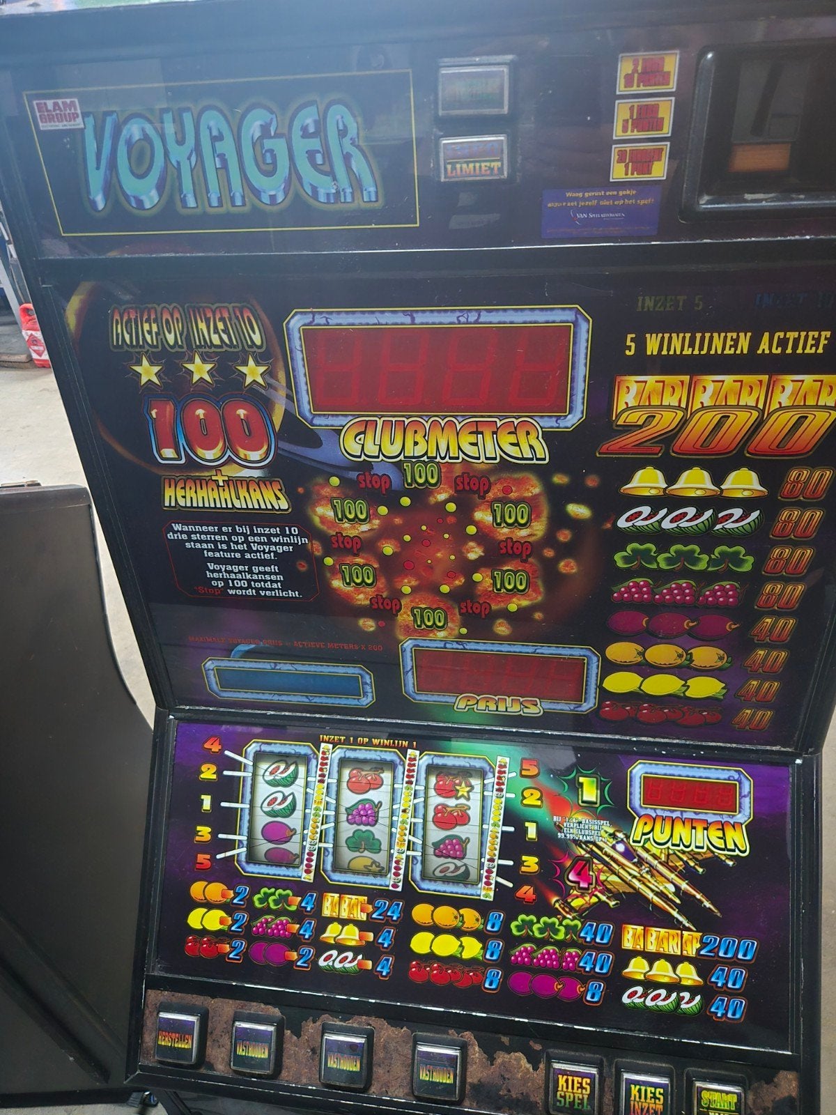 Gokkast Voyager op euros, Verzamelen, Automaten | Gokkasten en Fruitautomaten, Ophalen, Gebruikt