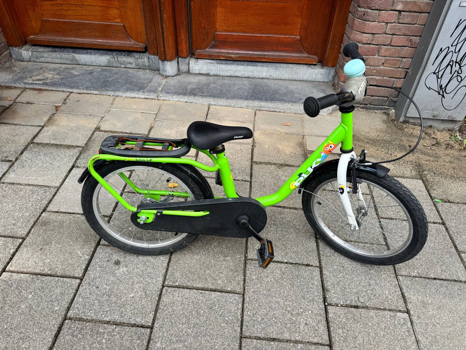 Puky kinderfiets 18 inch - Groen, Fietsen en Brommers, Fietsen | Kinderfietsjes, Ophalen, Gebruikt, Terugtraprem, 16 tot 20 inch