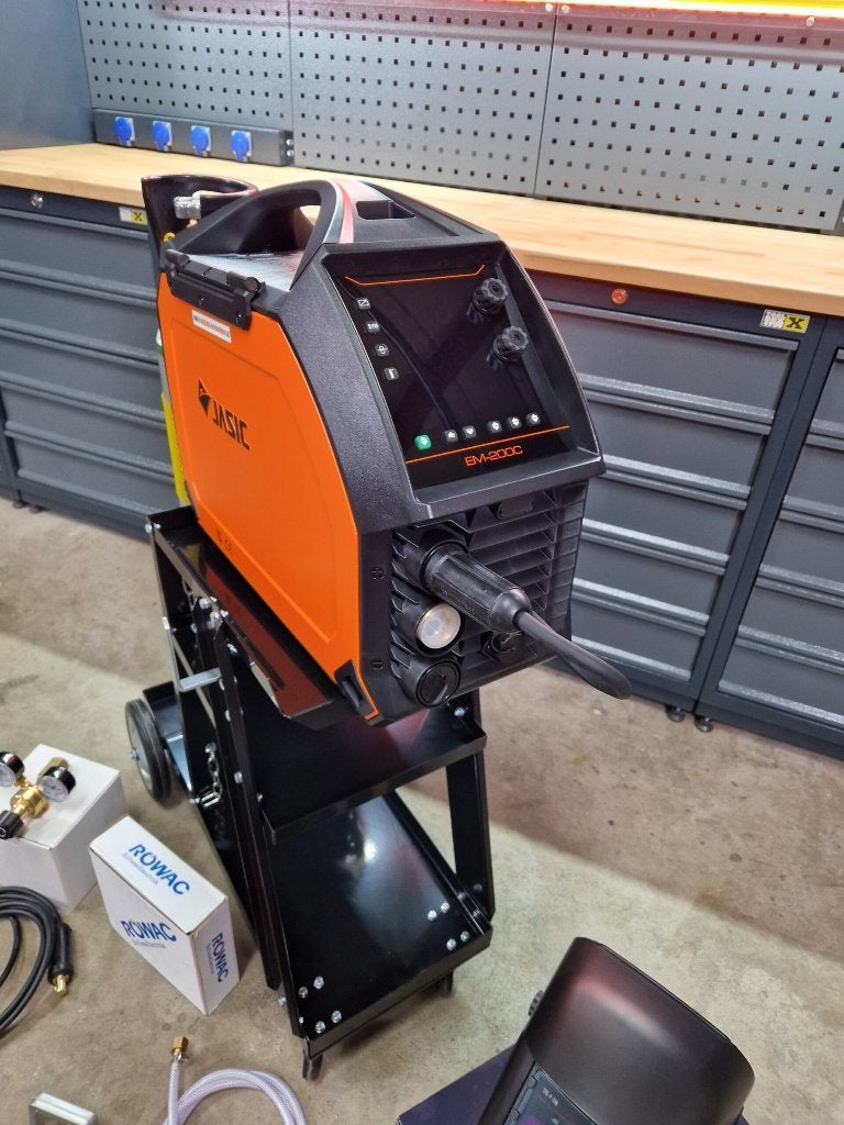 Compleet pakket!! MIG Jasic Evo 230v Mig 200C PFC, Ophalen of Verzenden, Nieuw, 150 tot 250 ampère, Co2