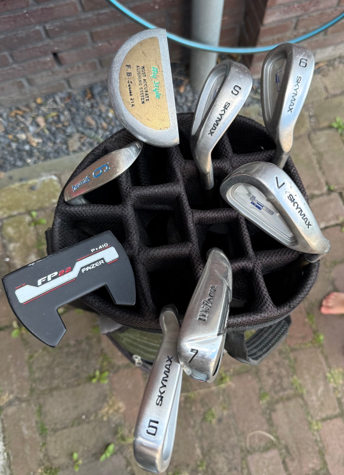 Complete golfset met tas - Skymax en Fazer clubs, Sport en Fitness, Golf, Ophalen, Gebruikt, Set, Overige merken