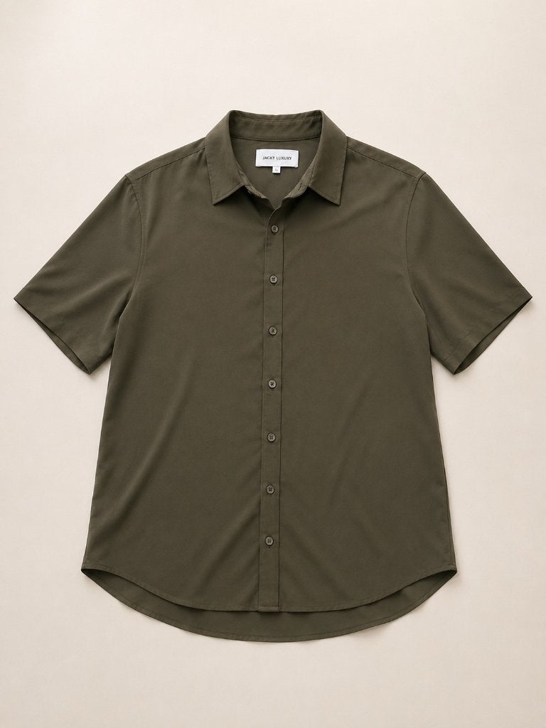 Jacky Luxury blouse olijfgroen maat L – luxe travel look, Maat 38/40 (M), Ophalen of Verzenden, Groen, Jacky Luxury