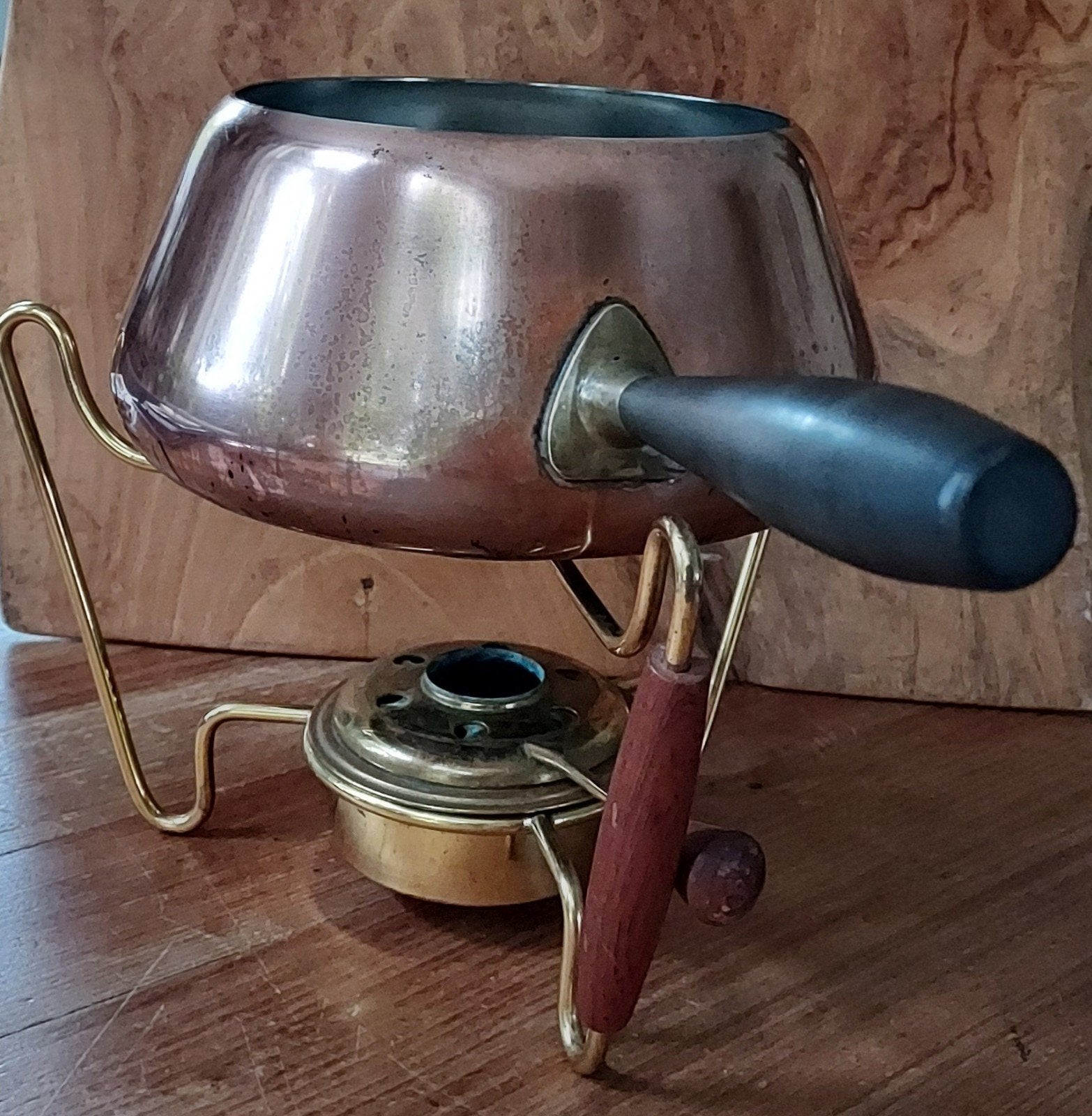 Vintage Koperen Fondueset (Spring Culinox), Ophalen of Verzenden, Gebruikt, Koper