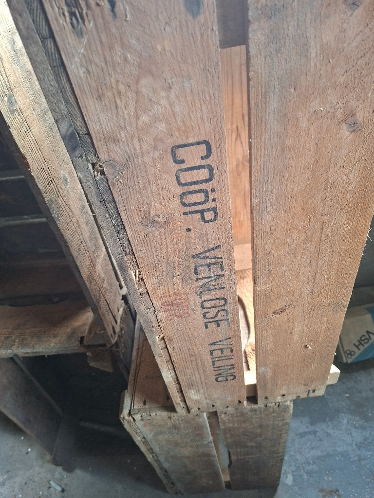 Vintage houten kisten - Coöp. Venlose Veiling 1969, 50 – 75, Minder dan 50 cm, Gebruikt, Minder dan 50 cm