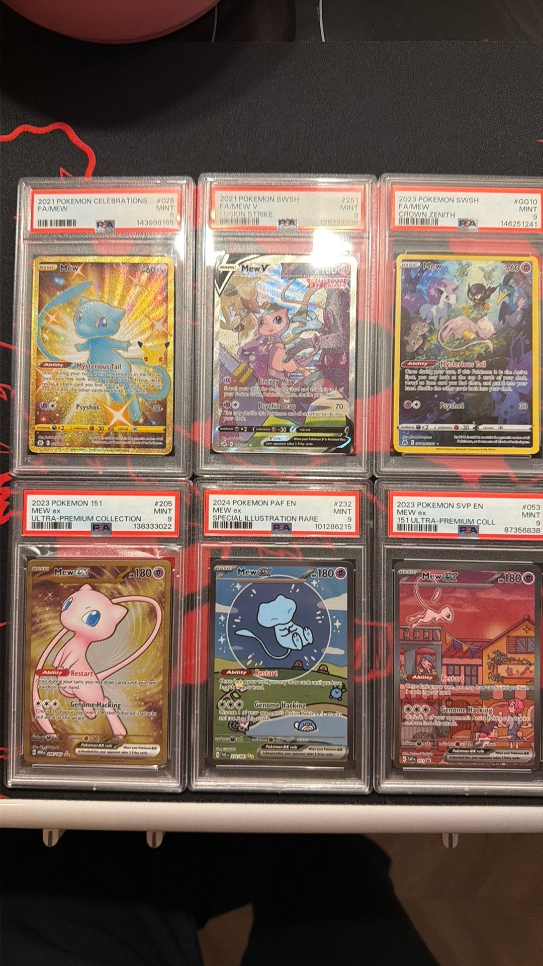6x mew bubble mew PSA 9 slabs, Ophalen