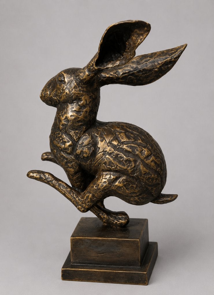 HAAS / bronzen tuinbeeld, Dierenbeeld, Nieuw, Info@huisentuindecoratiemarie.nl, Huis en tuin decoratie marie