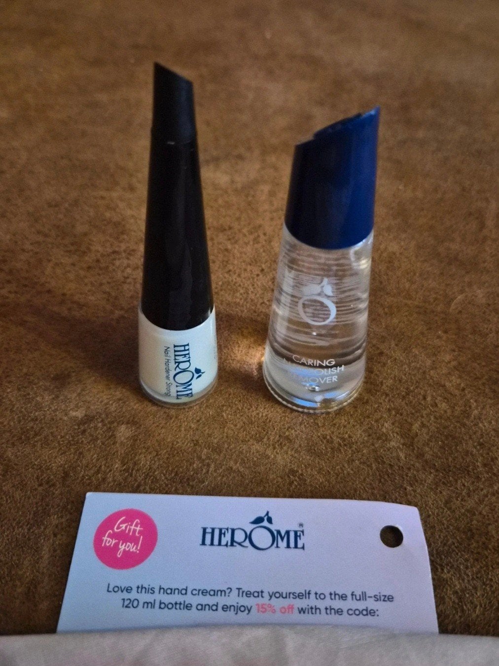 Nieuwe HerOme Nail Harder Strong & Cleaning Remover +Kadobon, Ophalen of Verzenden, Nieuw, Zilver, Handen en Nagels