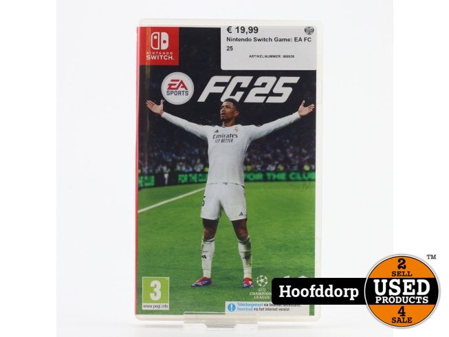 Nintendo Switch Game: EA FC 25, Nintendo, Zo goed als nieuw, Support@nintendo.com, 11-1 Hokotate-cho, Kamitoba, Minami-ku
Kyoto 601-8501
Japan