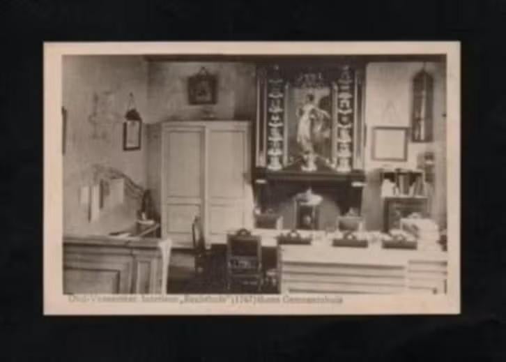 Oud-Vossemeer Interieur Rechthuis Gemeentehuis., Ophalen of Verzenden, Voor 1920, Ongelopen, Zeeland