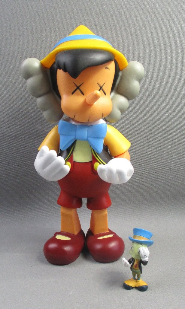 Disney Pinokkio Japie krekel gemerkt Kaws -2010 Medicom, Ophalen of Verzenden, Zo goed als nieuw