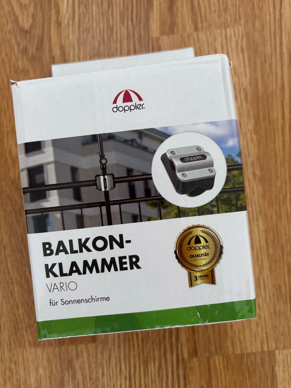 Doppler Balkonklem Vario voor parasols - Nieuw in doos, Tuin en Terras, Ophalen of Verzenden, Nieuw, Overige typen