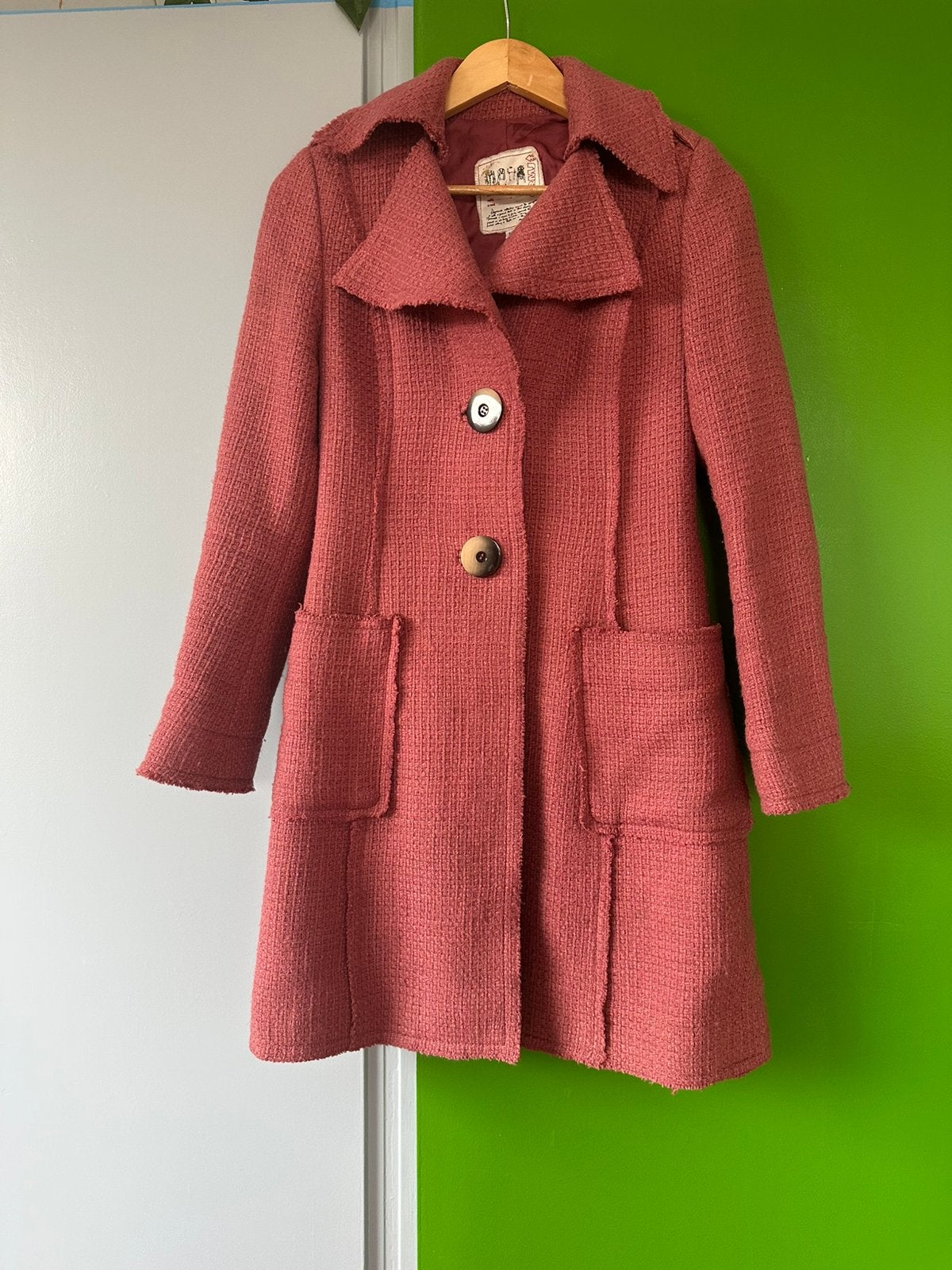 Vintage jas maat S, Ophalen of Verzenden, Gedragen, Maat 36 (S), Roze