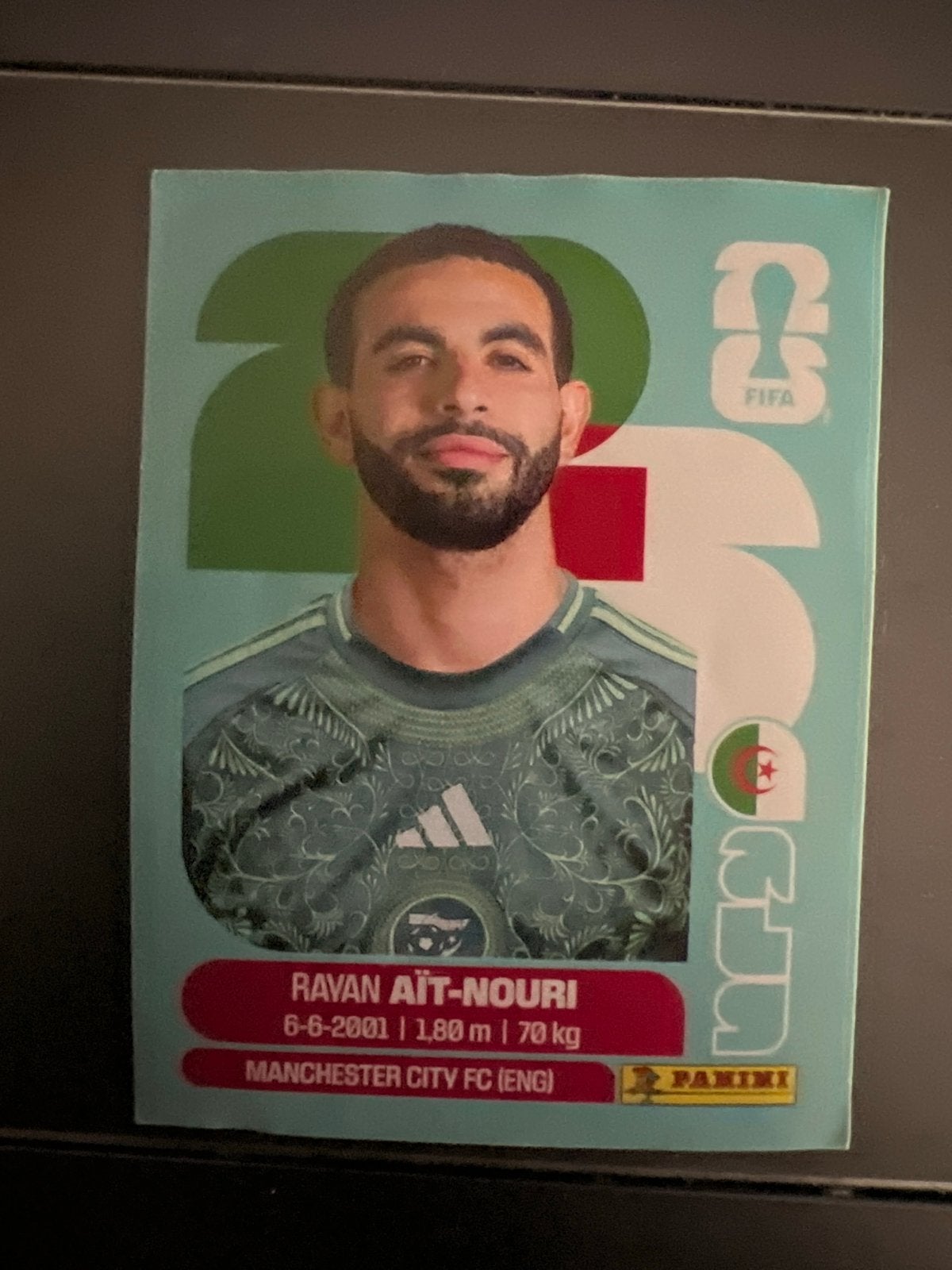 Rayan Aït-Nouri Panini wk 2026 Manchester City, Verzamelen, Verzenden, Zo goed als nieuw, Buitenlandse clubs, Spelerskaart