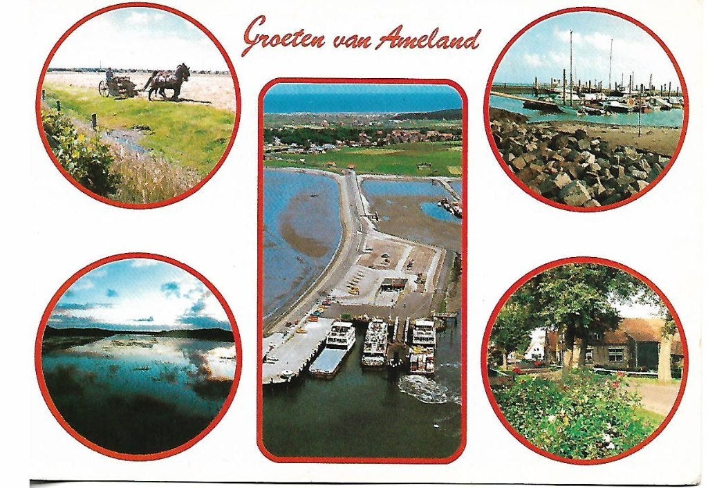 Ameland- -5-luik., Verzenden, 1980 tot heden, Gelopen, Waddeneilanden