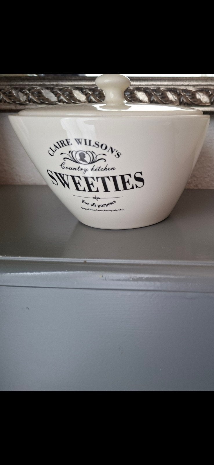 Claire Wilson's Country Kitchen Sweeties Voorraadpot, Huis en Inrichting, Gebruikt, Ophalen of Verzenden, Voorraadpot, Steen/keramiek