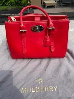 Mulberry Bayswater double zip tote handtas, Ophalen of Verzenden, Zo goed als nieuw, Rood, Handtas