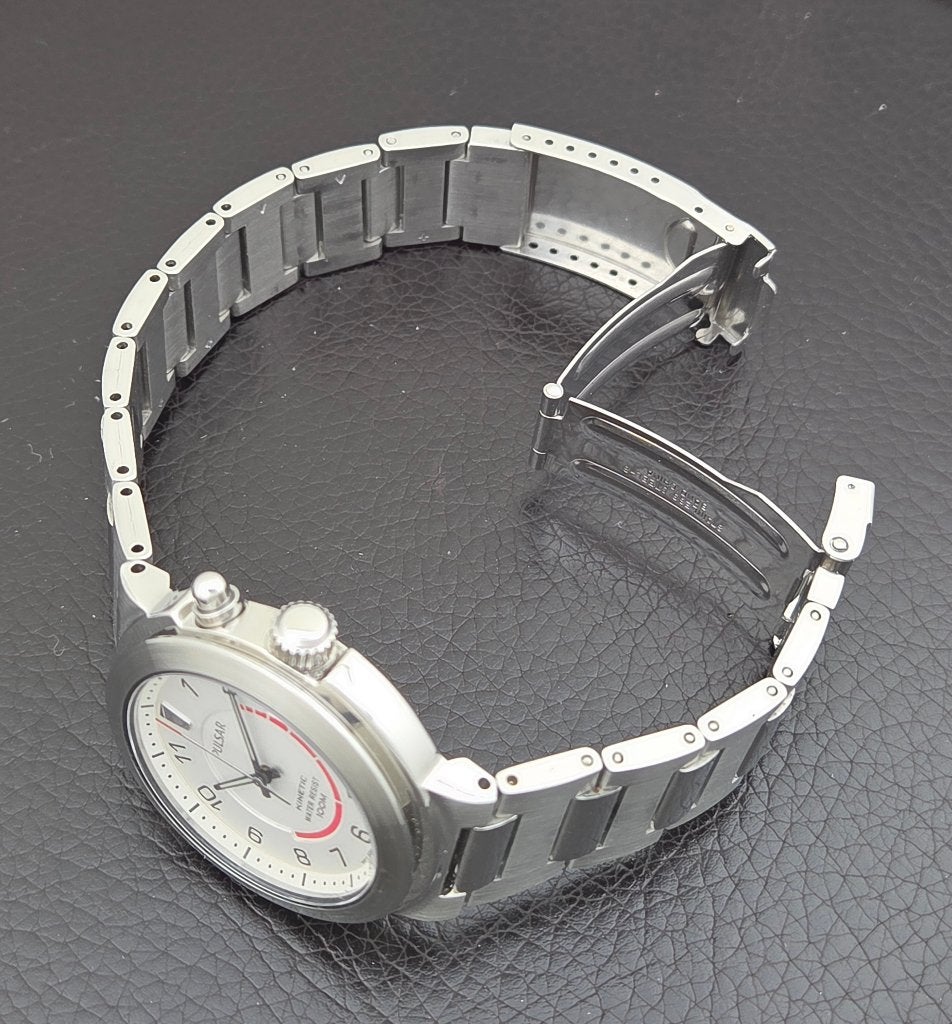 Pulsar kinetic (Seiko) - Antonio Banderas collectie, Sieraden, Tassen en Uiterlijk, Staal, Polshorloge, Ophalen of Verzenden, Zo goed als nieuw