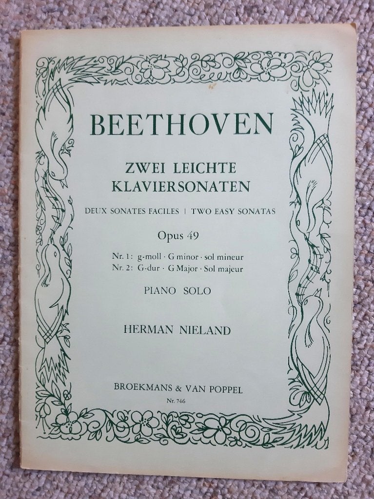 Bladmuziek piano - Beethoven - Zwei leichte klaviersonaten, Ophalen, Gebruikt, Klassiek, Artiest of Componist