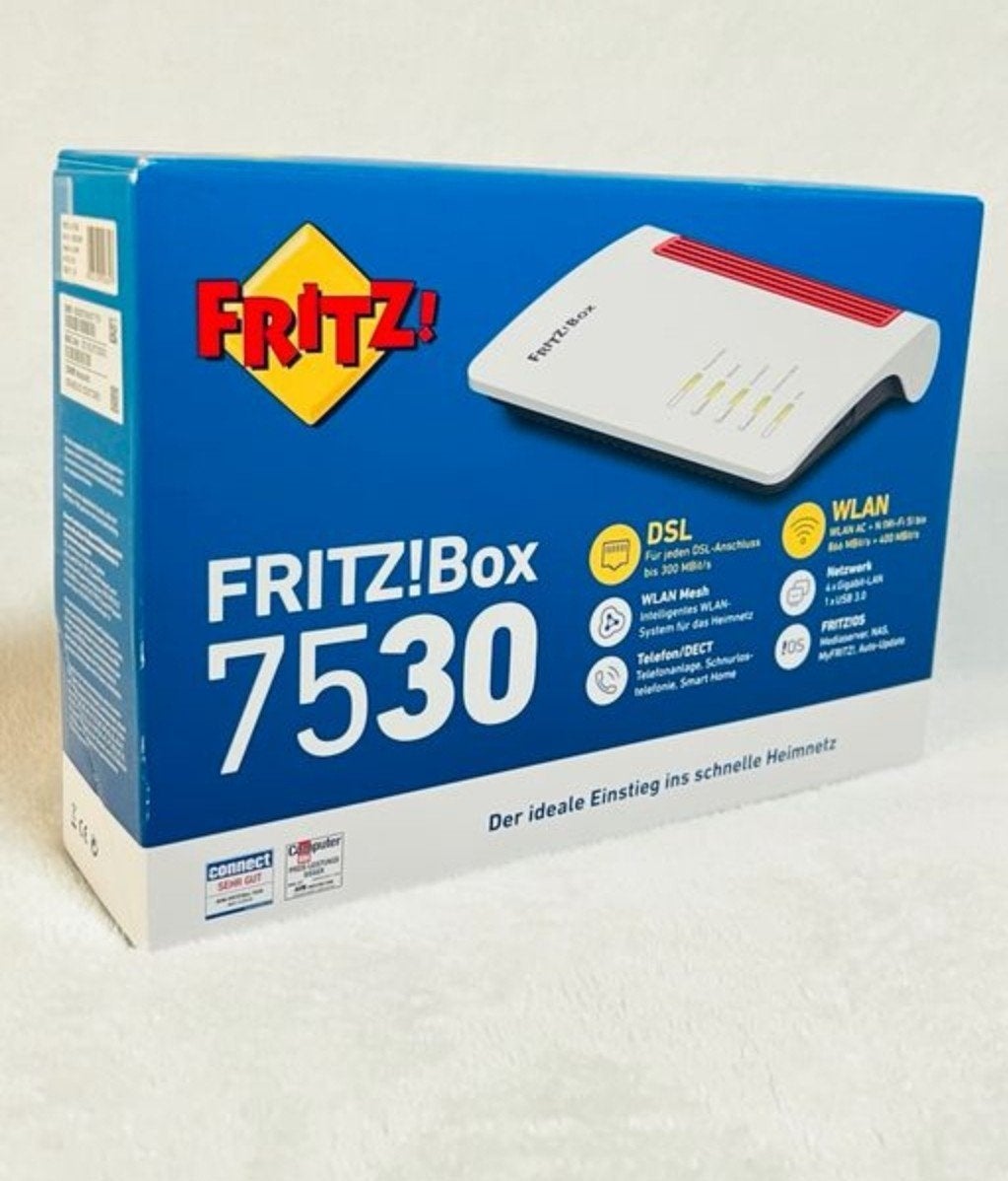 FRITZ!Box 7530 WLAN Router met modem - Nieuw in doos, Ophalen of Verzenden, Nieuw, Router met modem, FRITZ!Box